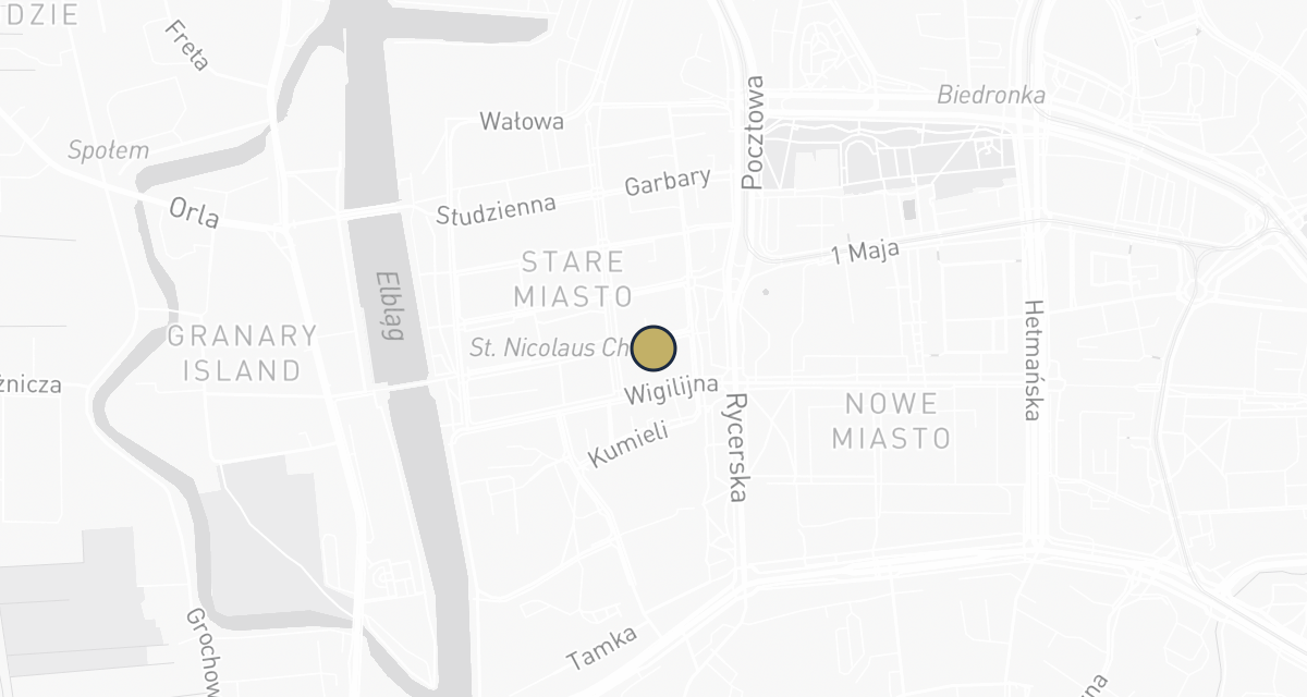 Mapa dojazdu: Przychodnia Weterynaryjna Majka Elbląg K. Stokłosa i W. Kalinowska