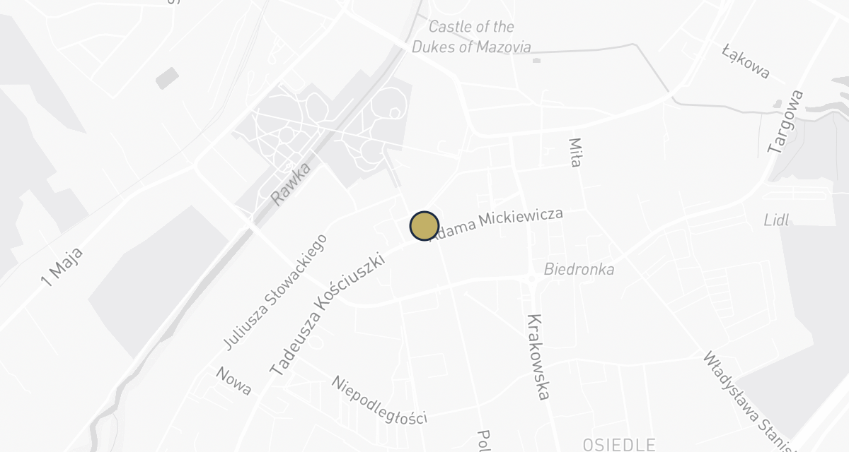 Mapa dojazdu: Gabinet Weterynaryjny ''EsVet'' Justyna Szczepaniak-Wrzodak