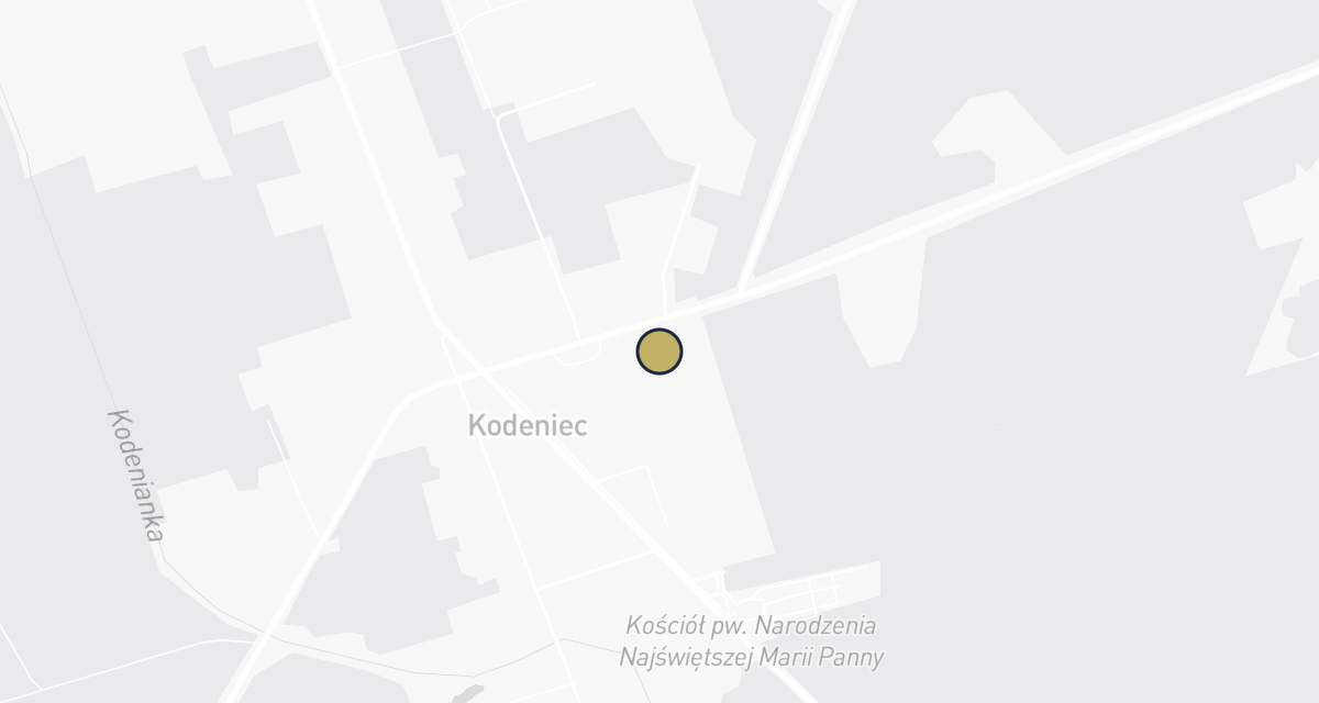 Mapa dojazdu: Lecznica dla Zwierząt w Kodeńcu