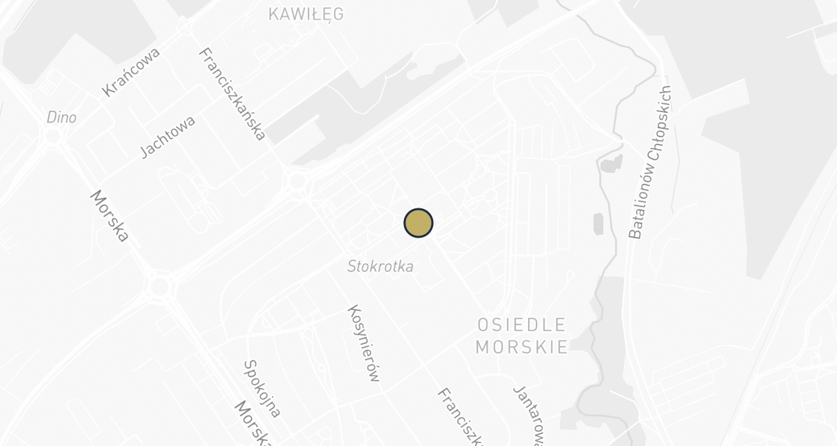Mapa dojazdu: Gabinety Weterynaryjne Franciszkańska Bojarski Kaszubski Siegel Sp. J. w Koszalinie