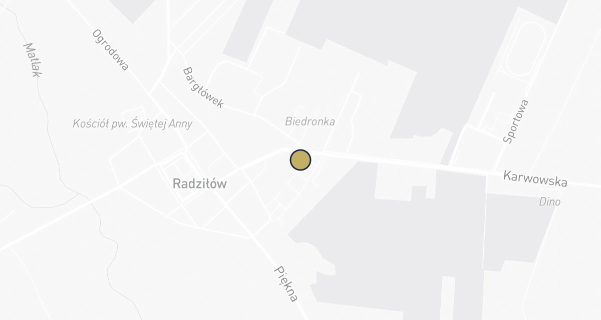 Mapa dojazdu: Vetbulans Radziłów