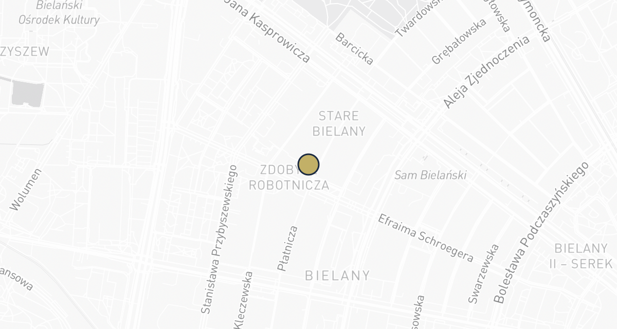 Mapa dojazdu: ŻKW Bielańskie Centrum Weterynaryjne