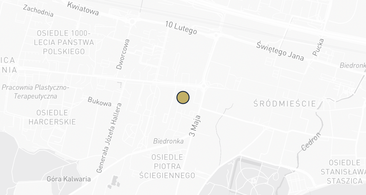 Mapa dojazdu: lek. wet. Tomasz Cywiński