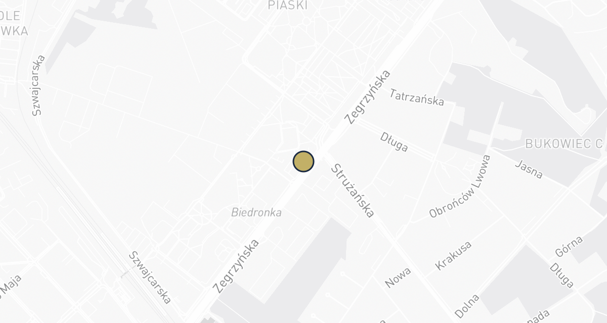 Mapa dojazdu: Zegrzyńska. Gabinet weterynaryjny