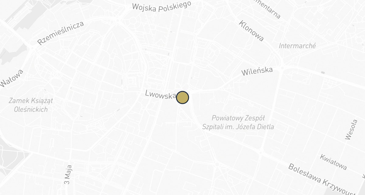 Mapa dojazdu: Olwet. Przychodnia weterynaryjna. Doziwski Z.