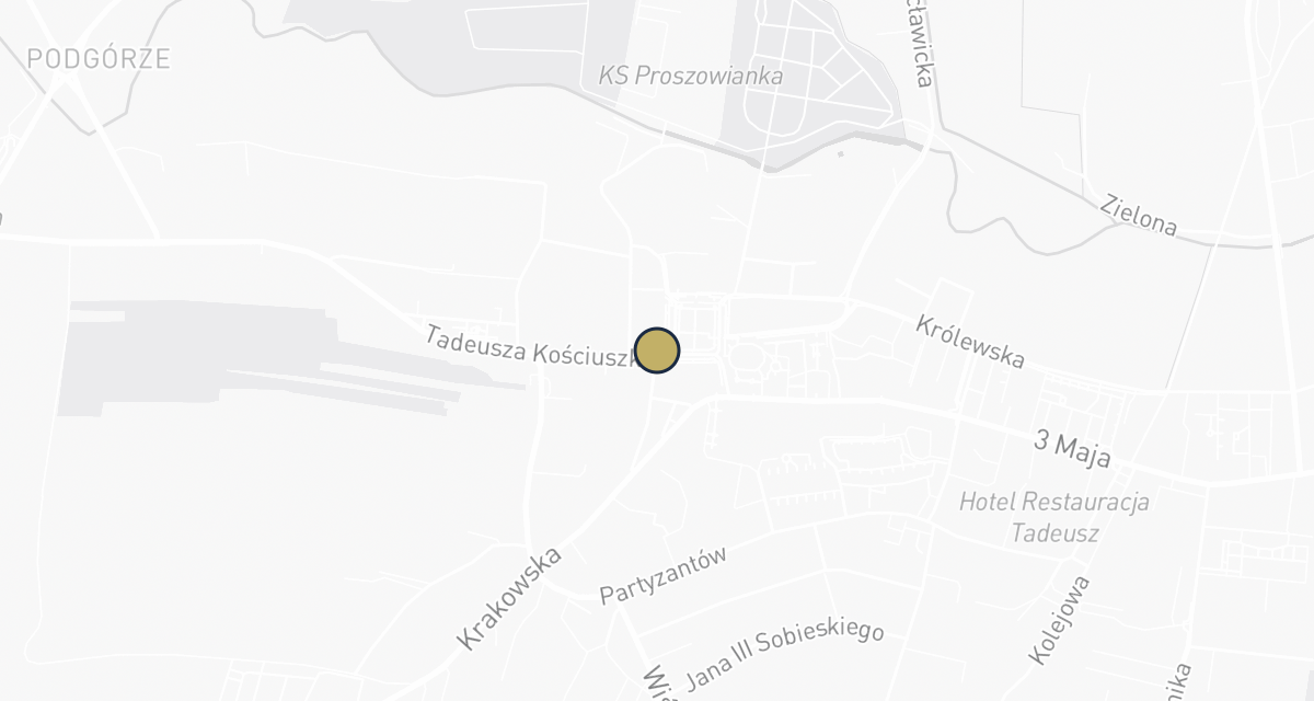 Mapa dojazdu: Weterynarz-Proszowice