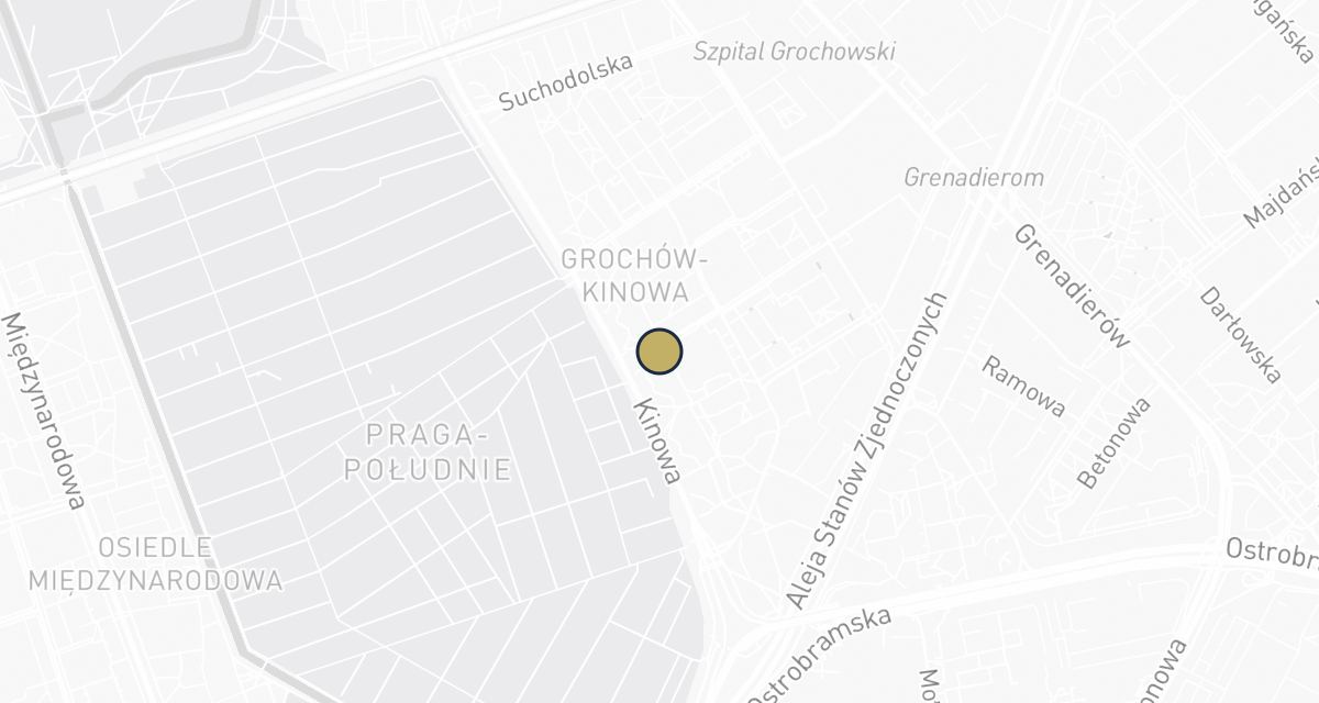 Mapa dojazdu: Przychodnia weterynaryjna Kinowa