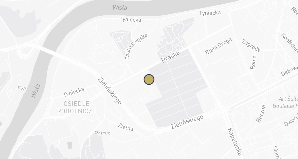 Mapa dojazdu: Okulistyka-Onkologia. Praska Przychodnia Weterynaryjna