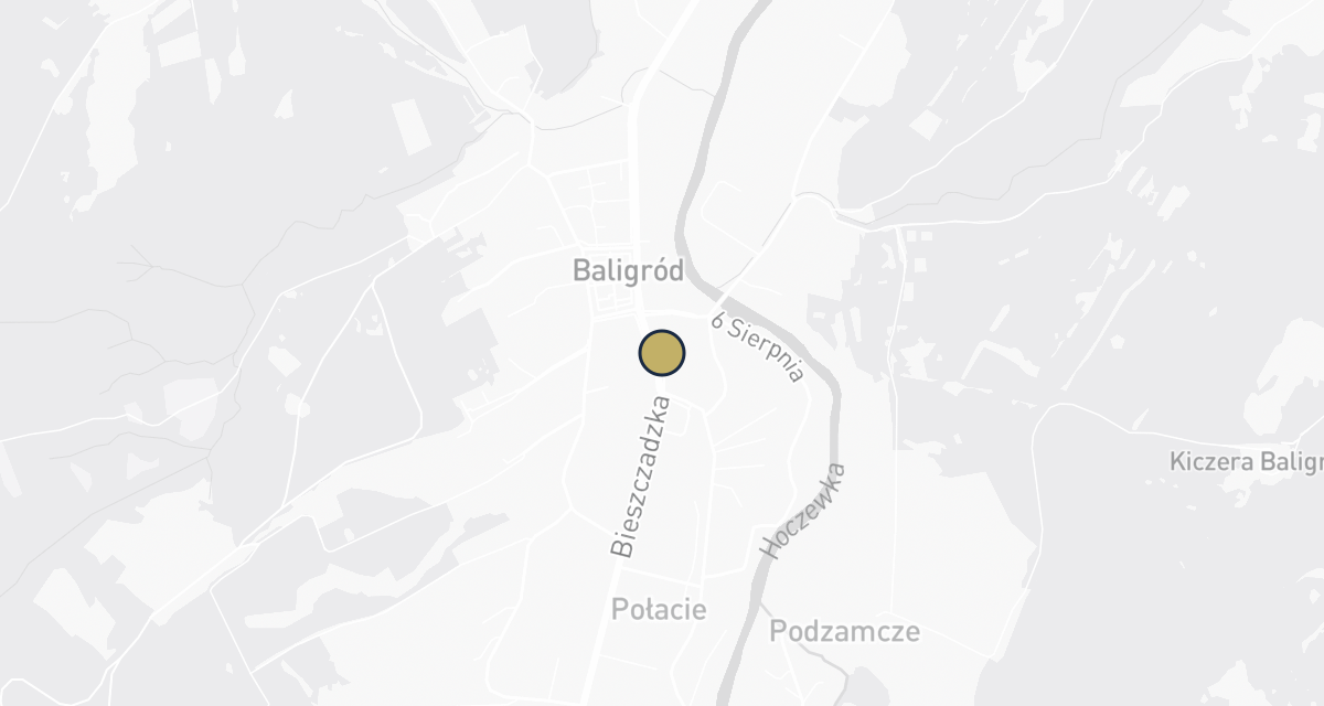 Mapa dojazdu: Gabinet Weterynaryjny "Weterynarz w Bieszczadach" lek.wet. Natalia Lara