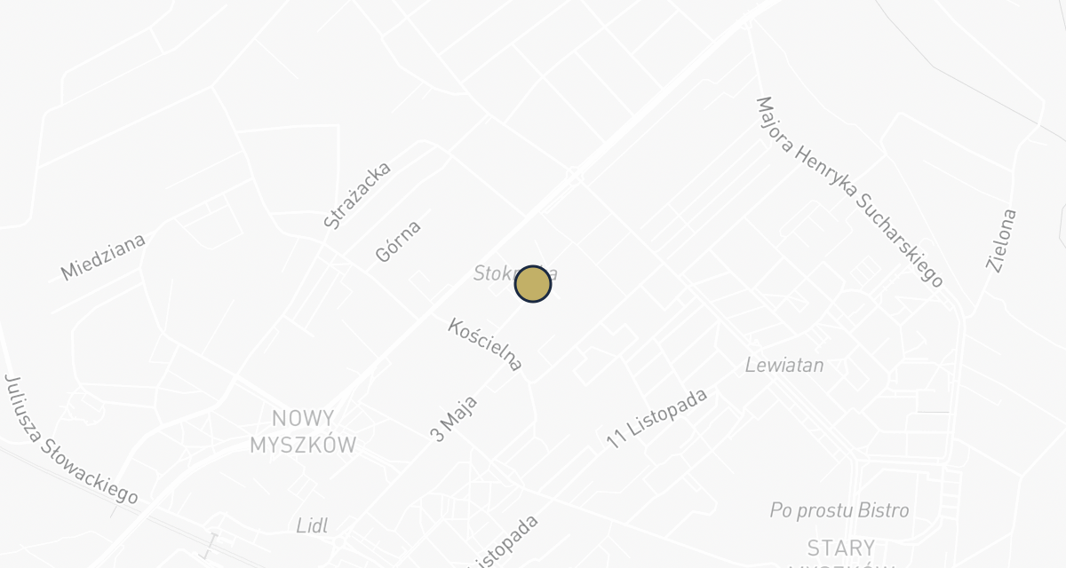 Mapa dojazdu: Gabinet Weterynaryjny JURA-VET Myszków