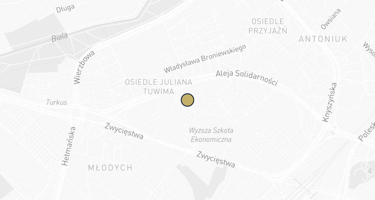 Mapa dojazdu: "Medicor" usługi weterynaryjne Elżbieta A. Moniuszko